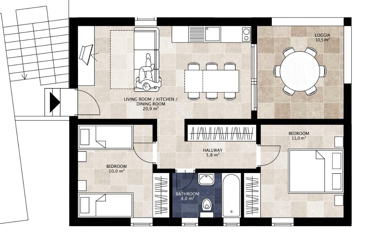 סוטיבאן Apartments Kala Mendula מראה חיצוני תמונה